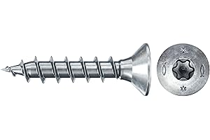 FISCHER, Power-Fast II, caja de tornillos especiales para madera 3x12 mm, para atornillado de maderas, conexión de maderas macizas o fijación de piezas a la madera,200 ud