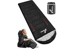 SPORTNEER Sacco a pelo 3-4 stagioni, 220 x 84 cm, impermeabile, leggero, per campeggio, viaggi e attività all'aperto, ideale per adulti 1,9 kg