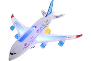 Toyvian Elektronisches Flugzeug Spielzeug mit blinkenden Lichtern Musik Flugzeug Outdoor Sport Spielzeug Flugzeuge Geschenk für Jungen und Mädchen (Ohne Akku)