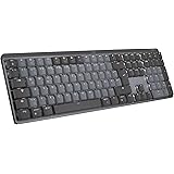 Logitech MX Mechanische kabellose beleuchtete Performance-Tastatur, Lineare Tasten, Hintergrundbeleuchtung, Bluetooth, USB-C,