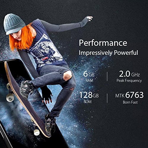 KOOLNEE K1 Randloses 4G Smartphone 6GB RAM+128GB ROM 6.01 Zoll FHD+ Android 7.1 Helio P23 Octa Core 2.0GHz 16.0MP+2.0MP Dual RÃ¼ckkamera, Dual Sim Dual Standby, GroÃŸer Akku mit 4200mAh Fingerabdrucksensor - Blau (2018 Pro Version)