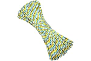 PSKOOK 100 FT (31 Meters) Paracord 7 Strand 4mm Assorted Colors of Tactical Parachute Rope for Outdoor Camping (Boa)