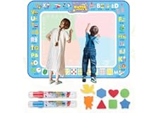 AMERTEER Water Doodle Mat For Toddlers | Large Kids Painting, Drawing, Writing, Coloring Magic Mat For 2 3 4 5 Years Boys Gir
