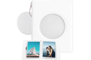 GARZENTH Kpop Photo Card Binder, 16 Sheets 32 Pockets Mini Photo Album Photo Card Binder Mini Photo Kpop Album Hollow Kpop Binder Collector Book for Photo Collection(white)