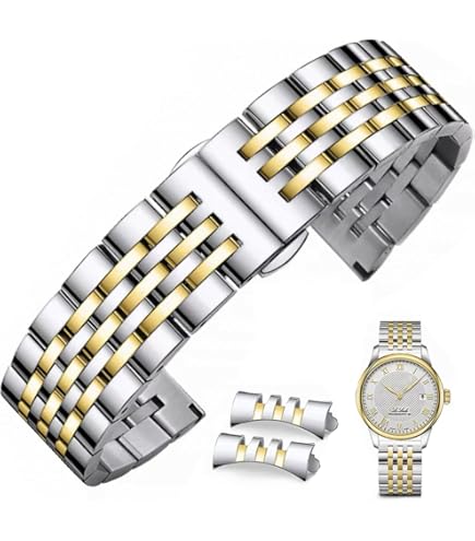 JSLER 2 Pezzi Estensore For Bracciale For Orologio Oro E Argento Estendono Cinturini For Cinturini Chiusura Prolunga (Color : 20mm Silver - Foto 9