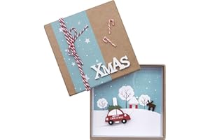 ZauberDeko Geldgeschenk Verpackung Weihnachten Auto Xmas Natur Geschenk Gutschein