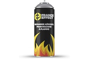 FE FRANCE EFFECT France Effect Recharge Flamme pour machine - 400ml Recharge gaz pour projecteur de flammes - Flammes puissantes et sans résidus, compatible machine à flamme standard, Dragon Effect & Dragon Tower III