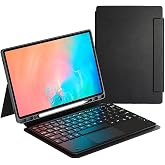 Samsung Galaxy ile uyumlu Tab S11 Ultra Border Keyboard Bluetooh Bağlantılı Standlı Klavyeli Tablet Kılıfı Siyah