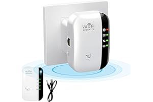 Nuetsa WiFi Extender Booster,WiFi Signal Booster,Internet Coverage Up to 3000 Sq.Ft! Works with 45+ Devices & Features Easy Setup,2.4GHz Band WiFi Extender, and LAN Port,UK Plug