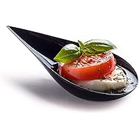Dlux 100 Mini Coppette Dessert Con Cucchiai E Coperchi – Bicchierini Quadrati In Plastica Per Antipasti E Parfait