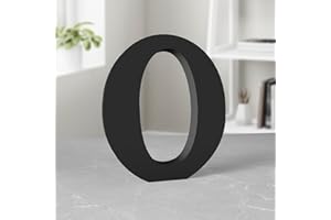 Aruatu 8 Inch Black Wood Letters Unfinished Wood Letter for Wall Decor Decorative Standing Letter Large Letters for Wall Decoration for Craft Home Party Projects (O)
