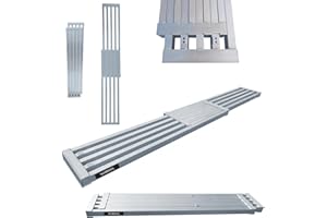 WORHAN® Plateforme Extensible de Travail Télescopique Planche Extra Robuste jusqu'à 300kg avec 2 poignées Surface Gravée Antidérapante TP240