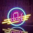 PILOYINDE Musical Notation Neon Sign Colorful Personalised Neon Sign USB Powered Neon Sign for Bedroom Restaurant Bar Party Decoration