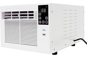 Donened - Mini climatizzatore portatile, 280 W, dispositivo di raffreddamento portatile con funzione timer, aria condizionata compatta mobile per casa, camera, ufficio, 41,5 × 28,3 × 20,5 cm