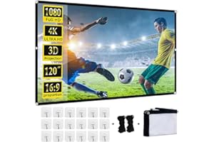 AiNinXun Schermo per Proiettore 120 Pollici Telo Proiettore Esterno 16:9 HD Anti Rughe Pieghevole Portatile Telo Proiettore Doppia Faccia Schermo Proiezione per Esterno Home Theater Ufficio Cinema
