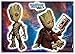 Produktbild empireposter Guardians of The Galaxy - Marvel Decosticker Aufkleber - Groot - Größe 50x70 cm - 3-teilig