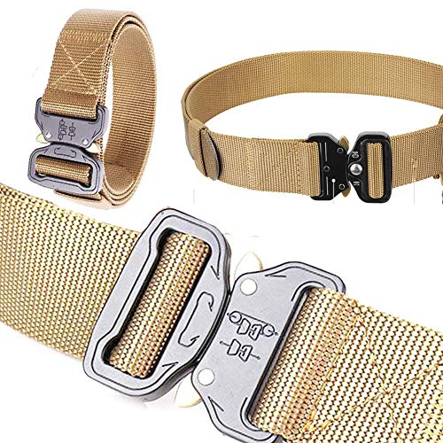 REDGO Tactical Belt for Men Women Unisex, Quick-Release Military Nylon Canvas Breathable Waist Belts
