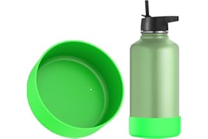 Linkidea But do butelki na wodę kompatybilny z IRON °FLASK szeroki ustnik / wąski otwór 1,825 g, silikonowy pokrowiec na dolny rękaw butelki, ochraniacz na butelkę (zielony)