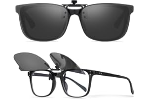 Nlieanuc Clips Lunettes de Soleil Polarisées - Clip Solaire pour Lunettes de Vue Hommes Femmes Surlunettes de Soleil Protection UV400