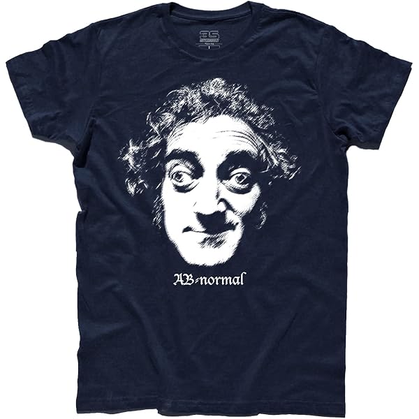 T-shirt Uomo Bianca 'AB Normal' – Marty Feldman – Frankenstein Jr – Cotone Fiammato 100%