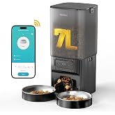 Automatic Feeder, 2 Bowls, 7L, App, with Timer Wi-Fi 2.4G and 5G | Cuencos de acero inoxidable, temporizador con 15 comidas a