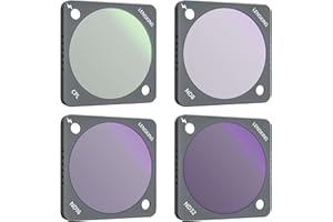 LENSKINS Objektivfilter-Set ND8 ND16 ND32 CPL für DJI Action 2 Kamera, QR magnetisches Design, ND CPL Filter-Kits, Objektivschutz-Zubehör für DJI Action 2 Vlogging, Fotografie, 4 Stück