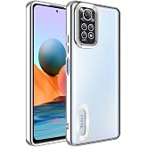 KZY İletişim Xiaomi Redmi Note 11 ile uyumlu Yanları Renkli Lens Korumalı Logo G&ouml;steren Şeffaf Luxury Silikon Kılıf - Gri