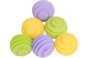WUKEMAOYI 6 Pz Palline per Asciugatrice Antipiega, Palline per Lavatrice e Asciugatrice, Palle Lavatrice in Silicone Gomma Riutilizzabile, Palla Lavatrices, Sfera Palla Asciugabiancheria, Sfere Asciugatrici
