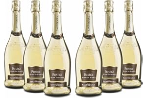 Sant'Orsola - Vino Cuvèe Prestige Blanc de Blancs Extra Dry 11%, da Prestigiosa Uva Bianca Italiana, Gusto Secco con Note Fruttate, 6x750 ml