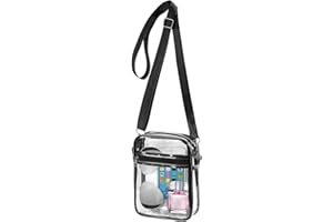 Lilibeila Clear Crossbody Bag Transparent Shoulder Bag Waterproof Clear Purse Messenger Bags for Concerts Sports Events Festival