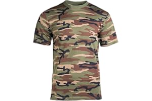 Mil-Tec Tarn T-Shirt Herren • Camouflage T-Shirt aus Baumwolle • BW Camo • Bequemes Kurzarm Army Shirt für Outdoor, Sport oder Freizeit • Bundeswehr Flecktarn-Shirt