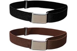 KGDUYC 2 pezzi Cintura per bambini, cintura elastica e regolabile per ragazzi per jeans da scuola con pantaloni con ganci e passanti