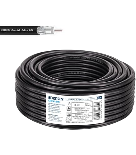 Matassa Cavo Terrestre Satellitare Wttelettronica Matassa Cavo Coassiale Per Antenna TV/Sat - 100 Metri, 5mm, Ramato, DVB-T/DVB-S Scatola Antenna TV