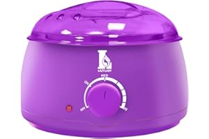 LAZY LADY Elektrischer warmwachs haarentfernung professionelle, wachswärmer, wax maschine für Spa, Gesicht, Arme, Unterarme, Beine – 500 ml (violett)