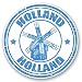 Produktbild 2 x 10cm/100mm Holland Vinyl SELBSTKLEBENDE STICKER Aufkleber Laptop reisen Gepäckwagen iPad Zeichen Spaß #4705
