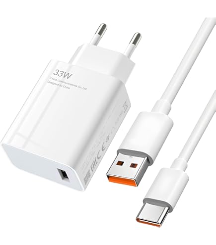 Huybaa Chargeur Xiaomi 55W,Chargeur Rapide Avec Câble USB C De 1 M