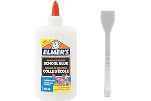 TINTE INK Elmers PVA Glue | White Glue | Choose Size | Washable & Kid Friendly | Great for Arts & Crafts Projects | Back to School Favourites (Medium 225ml)