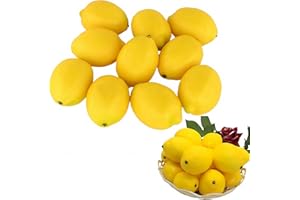 NUCALT 10 pcs Alimento artificiale di frutta finta al limone per la casa Cucina da casa Decorazione Decorazione per feste Esposizione realistica