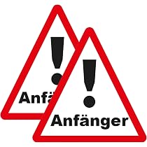 Anfänger-Schild Für Auto – Mit Saugnapf, 135x160 Mm, Wetterfest, 1,5 Mm Stark