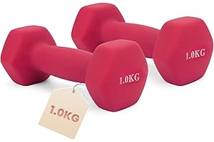 HCT STYLE Set Pesi Palestra Casa, Set Manubri Palestra Ghisa Rivestiti In Vinile Antiscivolo Dumbbells Set 1 A 5 Kg, Ideale Per L'allenamento Fitness Femminile, Yoga Pilates E Esercizi A Casa