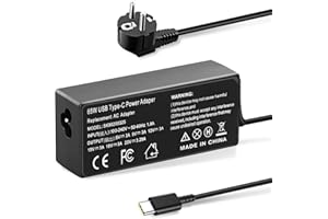 ZOSAM Cargador Rápido para Lenovo ThinkPad T14, T14s, T15, T16, X13, L13, L14, L15, E14, E15, P14s, P15s, P16s, P52s, P53s y P51s. Adaptador de Corriente de 65 W/45 W. Estabilidad Profesional