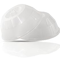 Yiomxhi Coperchio Microonde Pieghevole 2-in-1 Con Vassoio - Grigio & Blu Antischizzi - Foto 6