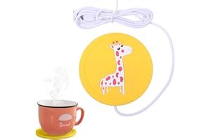 BNOYONERAS USB Tassenwärmer, Getränkewärmer, Kaffeewärmer, Teewärmer, Elektrische Heizplatte, USB Tassenwärmer Flach Tee-Kaffee-Milch-Kaffeewärmer, Geeignet für Den Büro/Heimgebrauch