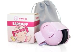 KWKW Protezione acustica con sacchetto per la polvere per bambini | Protezione dell'udito per neonati e bambini piccoli - Cuffie per bambini ideali per voli, concerti ed eventi musicali