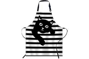Smooffly Funny Cat Apron - Cooking & Baking Bib for Men & Women, BBQ Apron
