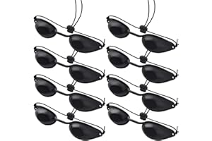 Guador 8 pièces Lunettes de sécurité Solarium, Lunettes de sécurité UV Lunettes de sécurité oculaire Lunettes de sécurité Solarium infrarouges fiables pour la luminothérapie Sunbed Beauty Lunettes