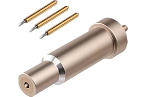 Giftgorde 3 x Premium Feinpunktklingen + Gehäuse, funktioniert perfekt für Maker 4/3 / Maker/Explore 4/3 / Air 2 / Air/One, Gold, um Glitter Vinyl/Cardst/Faux Leder zu schneiden