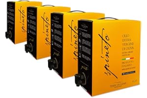 TERRE DI LIDIA SAPORI E SAPERI DI PUGLIA Terre di Lidia - Olio di Oliva Extravergine Evo - Nuovo Raccolto 2023/2024 - Prodotto Italiano 100% - Estratto a Freddo (Intenso, 4 x 3 Litri)