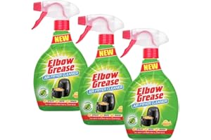 AQUA THOUGHTS Elbow Grease Air Fryer Cleaner Lemon Fresh Fragrance 500ml pack of 3 | Power Degreaser For All Air Fryers, Roasters, Oven Cookers | 3 pack x 500ml (1500ml) value pack | Compatible with Ninja Air frye
