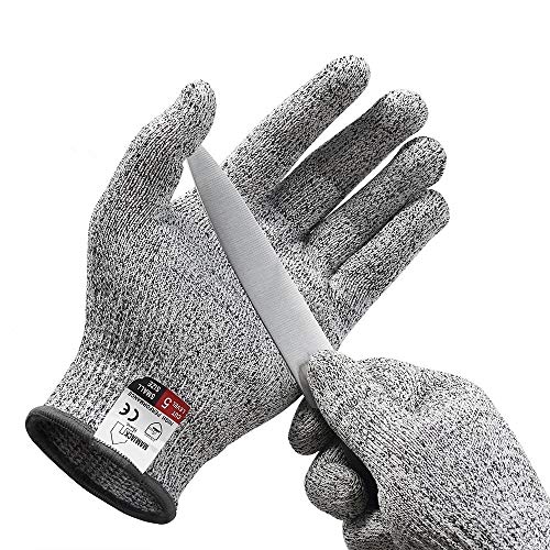 Paire de Gants Anti coupures Mamjack - Tout Simplement la Meilleure Protection Qui Existe Contre Les coupures du Quotidien (Cuisine, Jardinage, Bricolage) - Protection de Niveau 5 - (Taille XL)